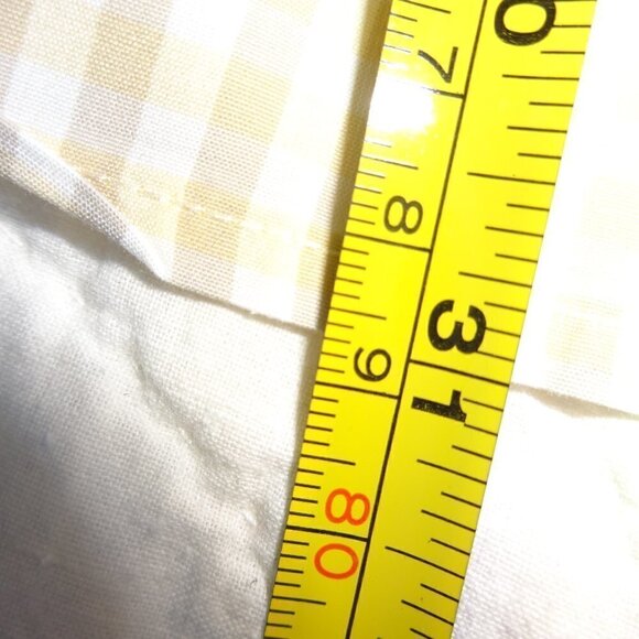 Perry Ellis button up men's short sleeve shirt, cream and tan, L, 100% cotton - Picture 9 of 9